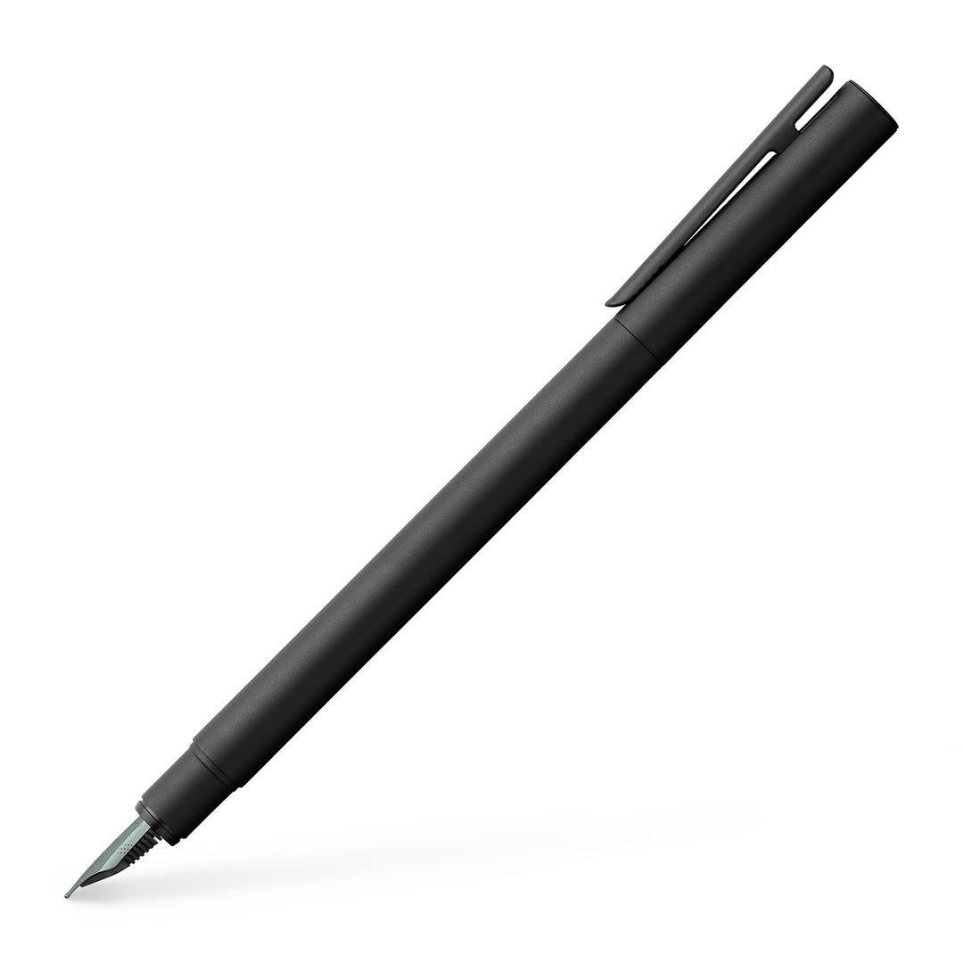 Faber-Castell 342301 - Füller Neo Slim Metall, Federbreite F, schwarz Federbreite F schwarz, Federbr