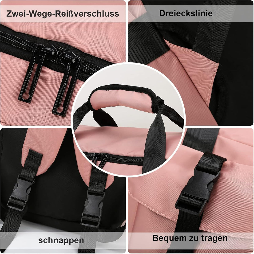 Reisetasche Gross Damen Herren 65L Sporttasche mit Schuhfach und Nass-Trockenfach Large Capacity Tra