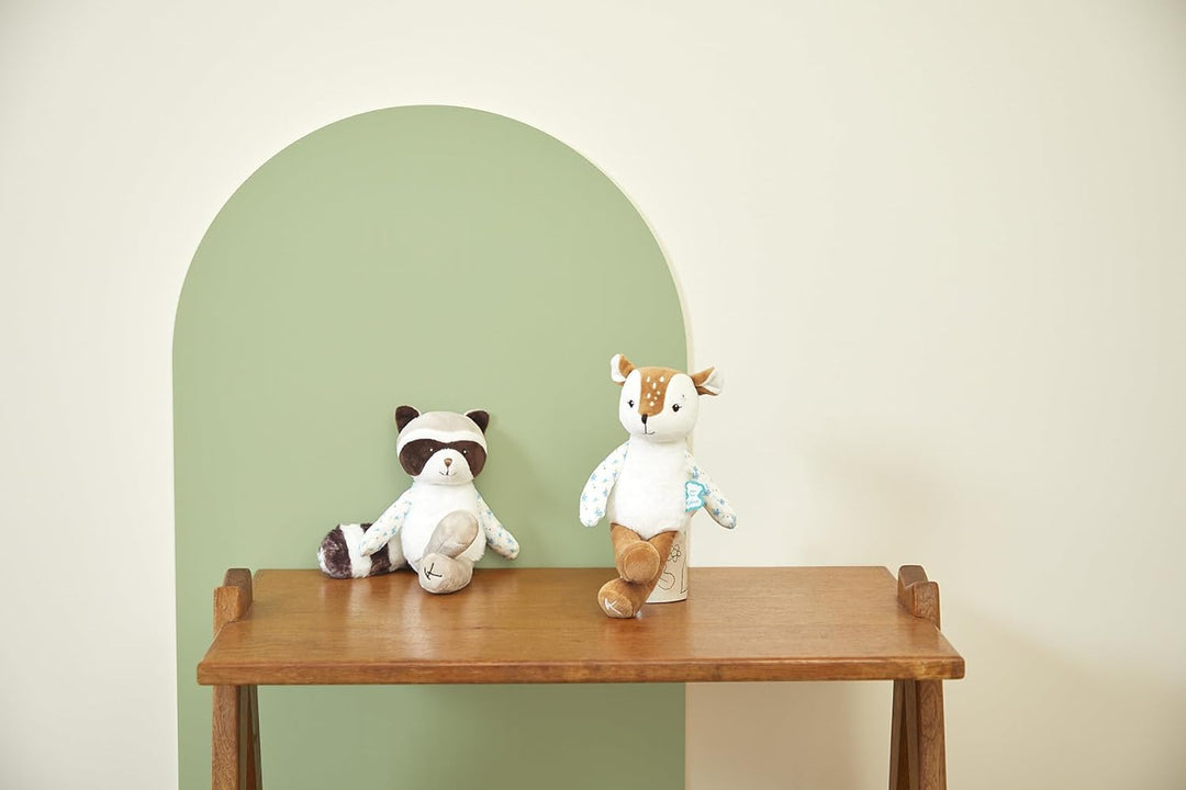 KALOO - Fripons - Gaston Waschbärpuppe - Babyplüsch und Schmusetuch - Ideal zur Geburt - Grau - 25 c