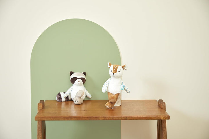 KALOO - Fripons - Gaston Waschbärpuppe - Babyplüsch und Schmusetuch - Ideal zur Geburt - Grau - 25 c