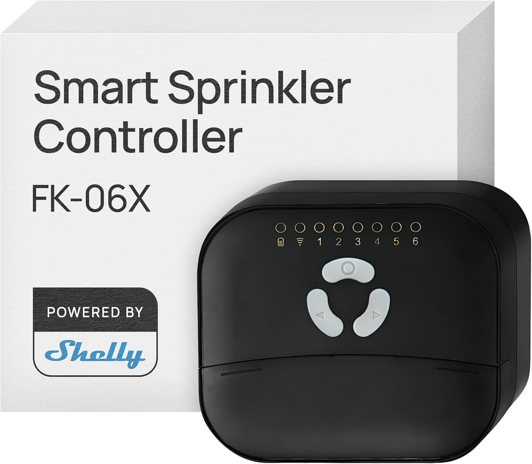 FRANKEVER Sprinkler Controller FK-06X - Smart Sprinkler Controller mit 6 Zonen, betrieben mit Shelly