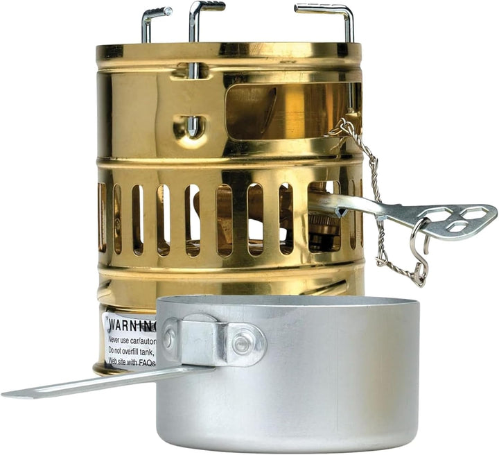 OPTIMUS Benzinkocher Svea 1400 W - Messing Benzinkocher mit Alu Kochtopf Benzinkocher Svea Einheitsg