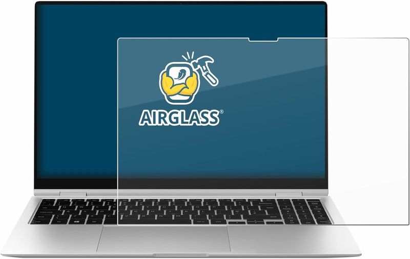 BROTECT Schutzglas für Samsung Galaxy Book2 Pro 360 15.6" Schutzfolie Panzer-Folie Glas [Extrem Krat