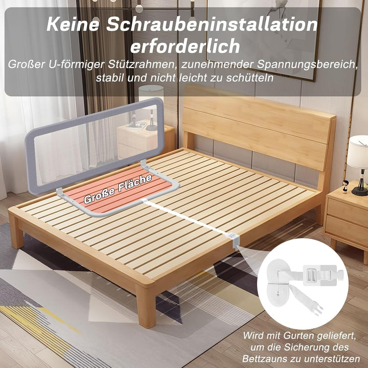 YIKANWEN Tragbares Bettschutzgitter für Kinder (150cm), 150cm