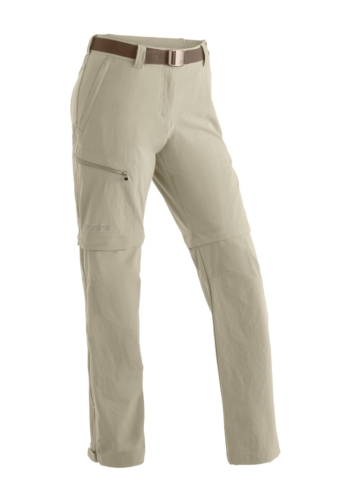 maier sports Damen Hose Zipp-off Kama 34 Brown Rice, 34 Brown Rice