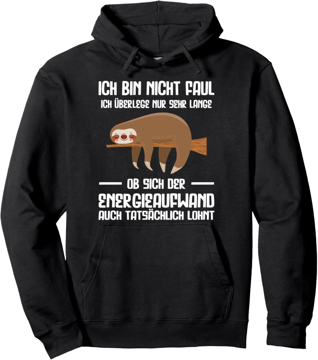 Faultier Misanthrop Lustige Sprüche Pullover Hoodie