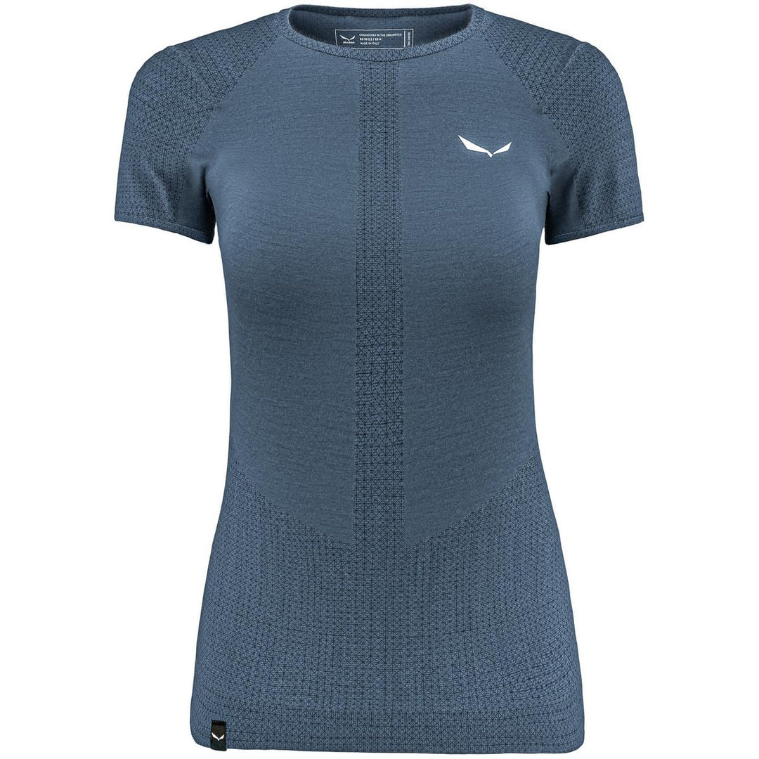 Salewa Damen Zebru Responsive Short Sleeve Women's Tee Blusen & T-Shirts L Dark Denim, L Dark Denim