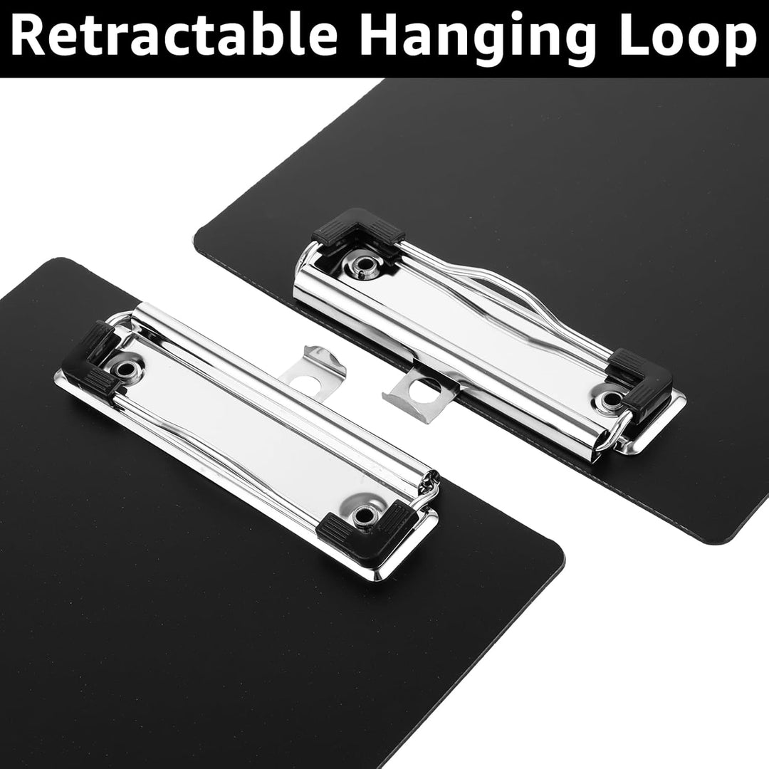 LDHHYH 10 Stück Kunststoff klemmbretter A5, kunststoff Klemmbretts A5 mit Metalklemme und Aufhängeos