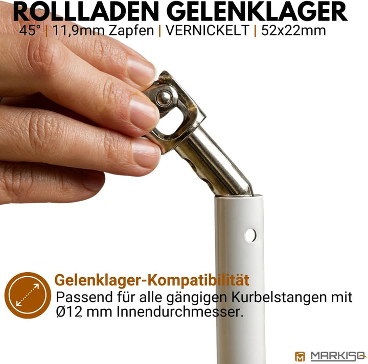 Rolladen Gelenklager 45° Lager Getriebe für Rolladen Rolladenlager Rolladen Kurbelgetriebe Gelenklag