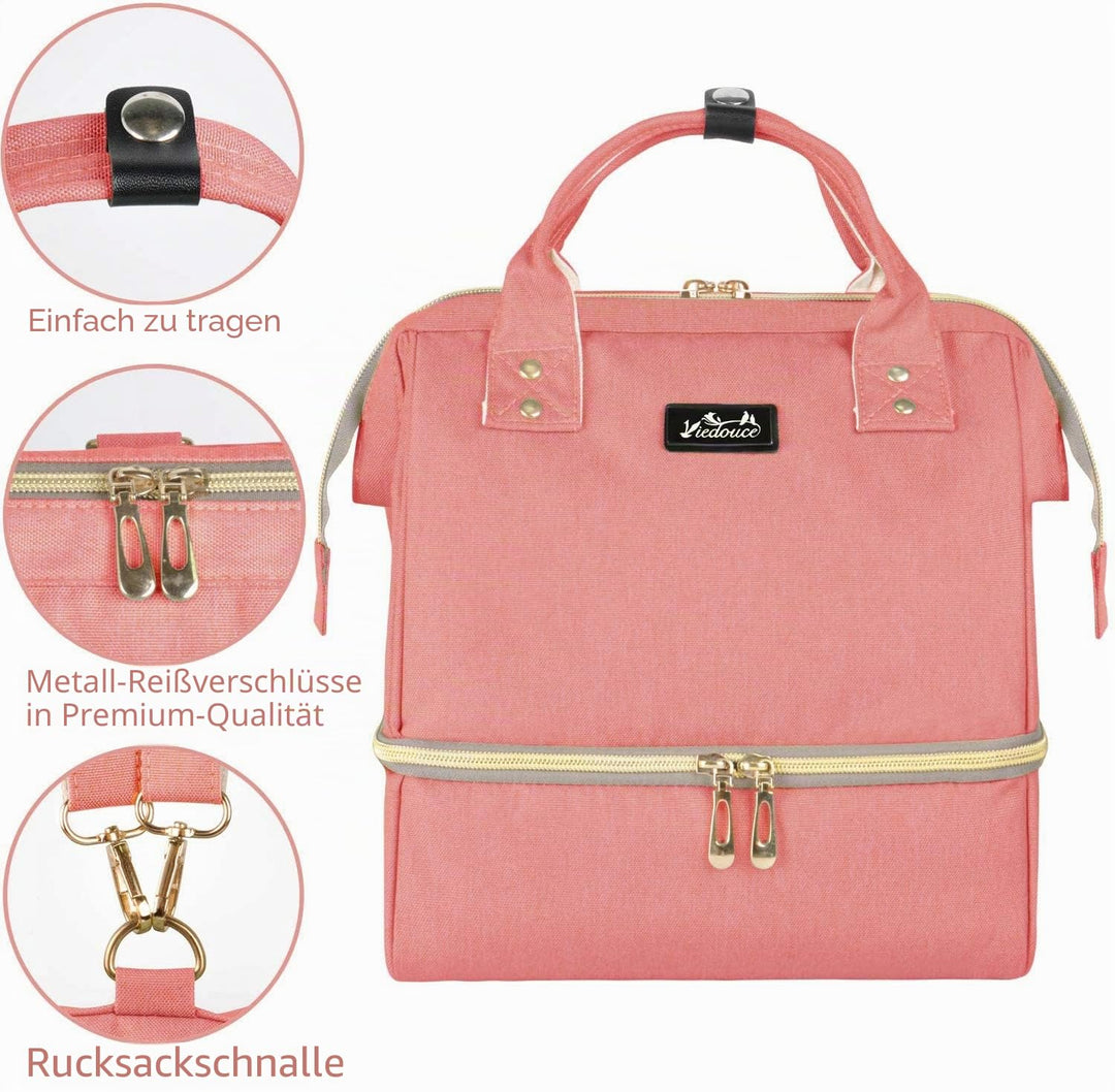 Viedouce Baby Wickeltasche Rucksack, Wickelrucksack klein, Milchpumpe Tasche Rucksack, Picknicktasch