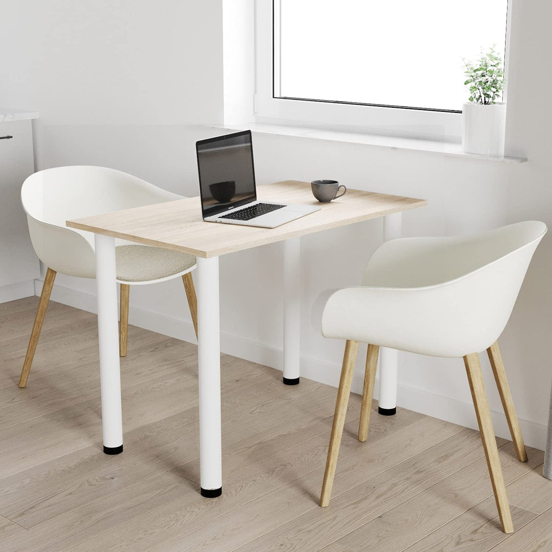 AKKE 60x40 | Esszimmertisch - Esstisch - Tisch mit weissen Beinen - Küchentisch - Bürotisch | Sonoma