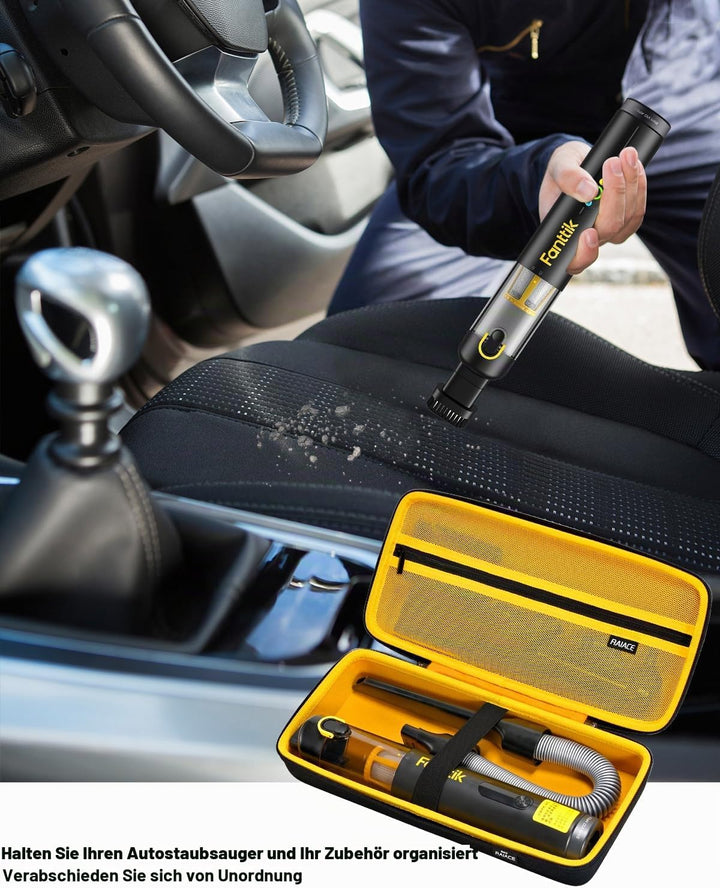 RAIACE Autostaubsauger-Etui, Hartschalen-Reiseetui, kompatibel mit Fanttik V8 Apex/Slim V8 Mate/ V10