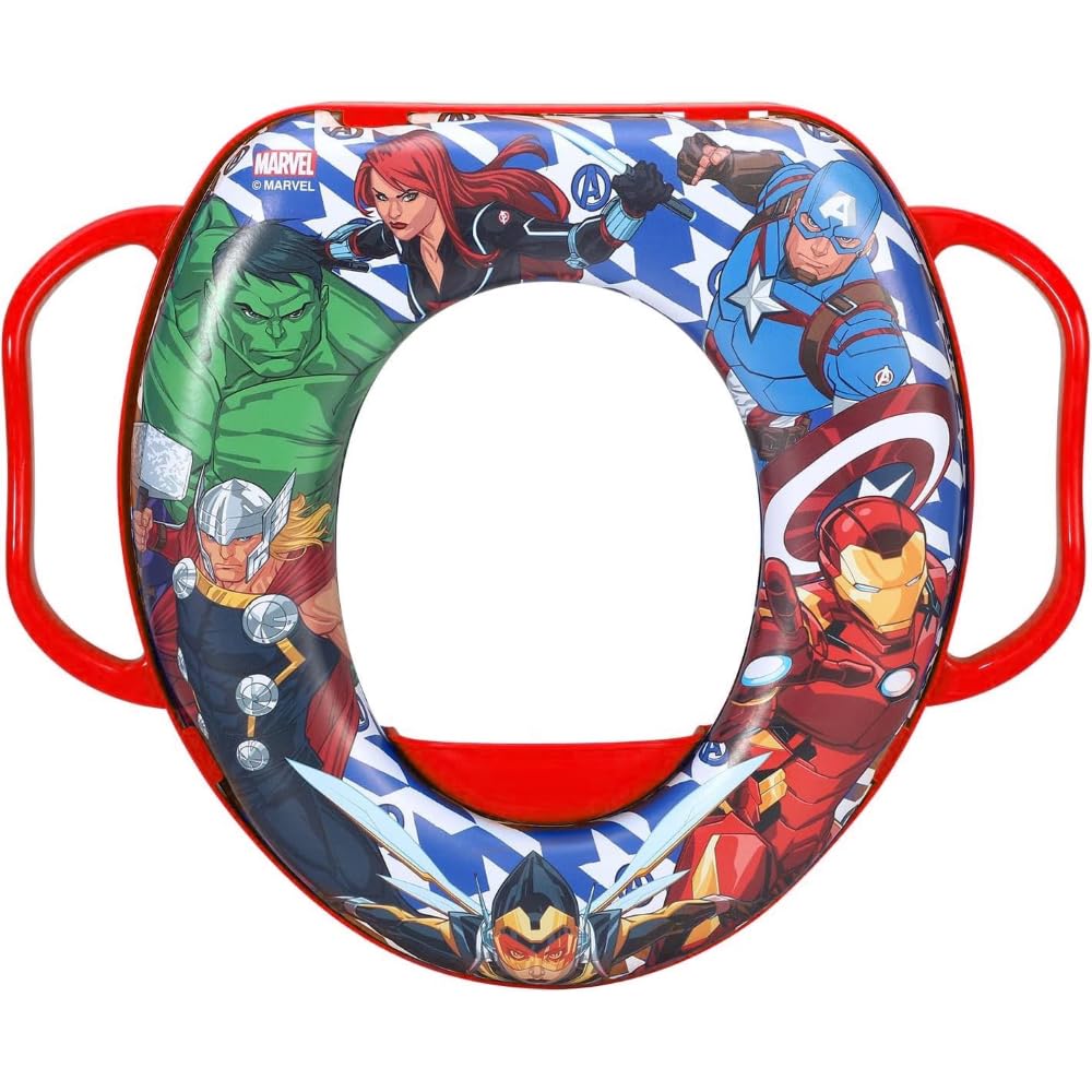 Marvel Avengers Toilettensitz für Kinder, universeller Toilettensitz mit Griffen, Avengers