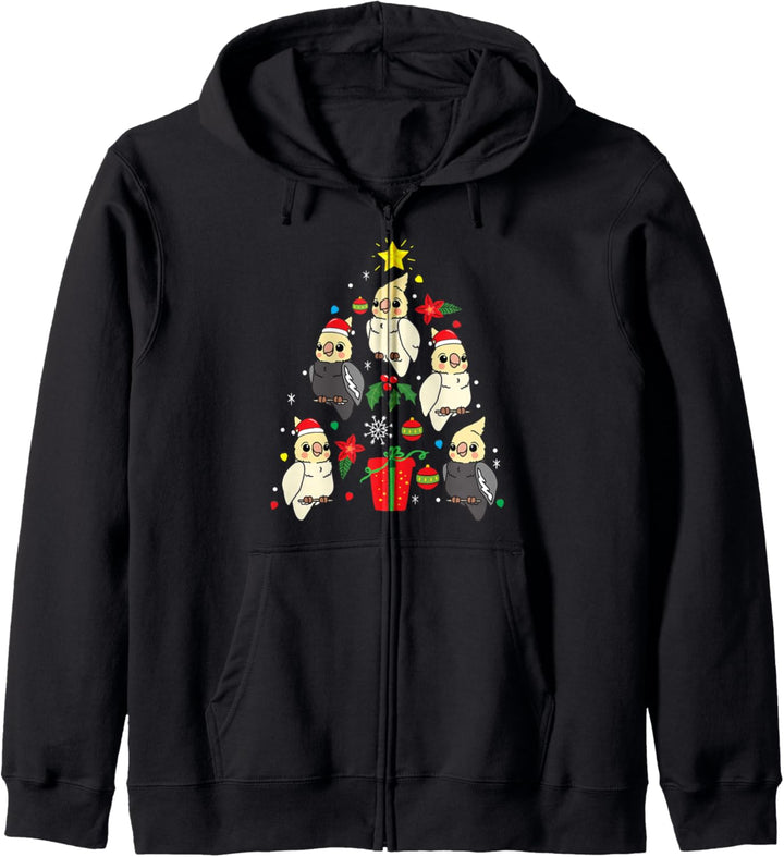 Cockatiel Nymphensittich Weihnachten Lustiger Baum Geschenk Kapuzenjacke