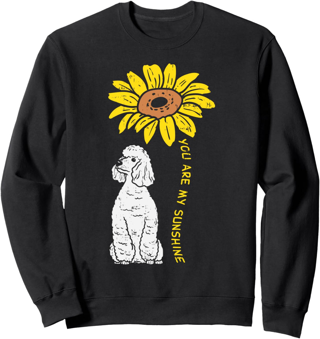 Sunflower Sunshine Poodle Dog Lover Owner Girls Women Gift Sweatshirt