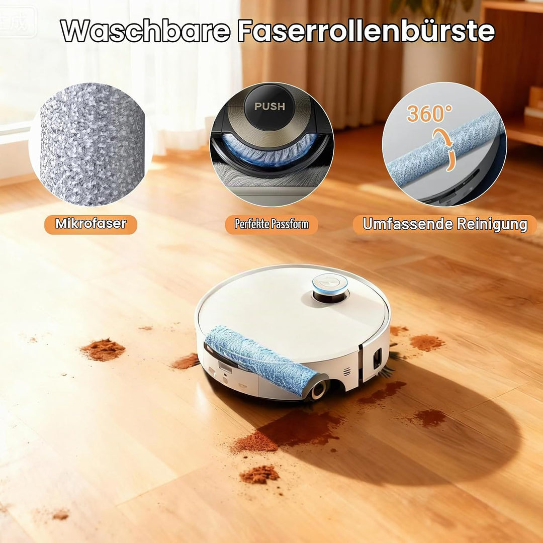 28 Stück Zubehör für Dreame Aqua10 Ultra Roller Complete Saugroboter | 2 Hauptbürsten, 2 Rollen Wisc