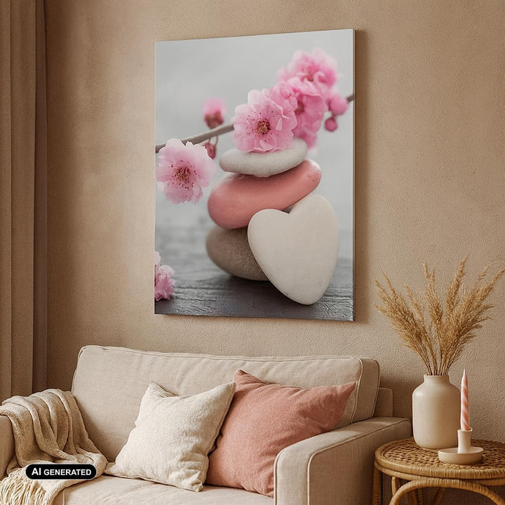Bilder auf Leinwand Yoga weiblich Blume Gesundheit Leinwandbild mit Rahmen 45x80cm Wandbilder Dekora