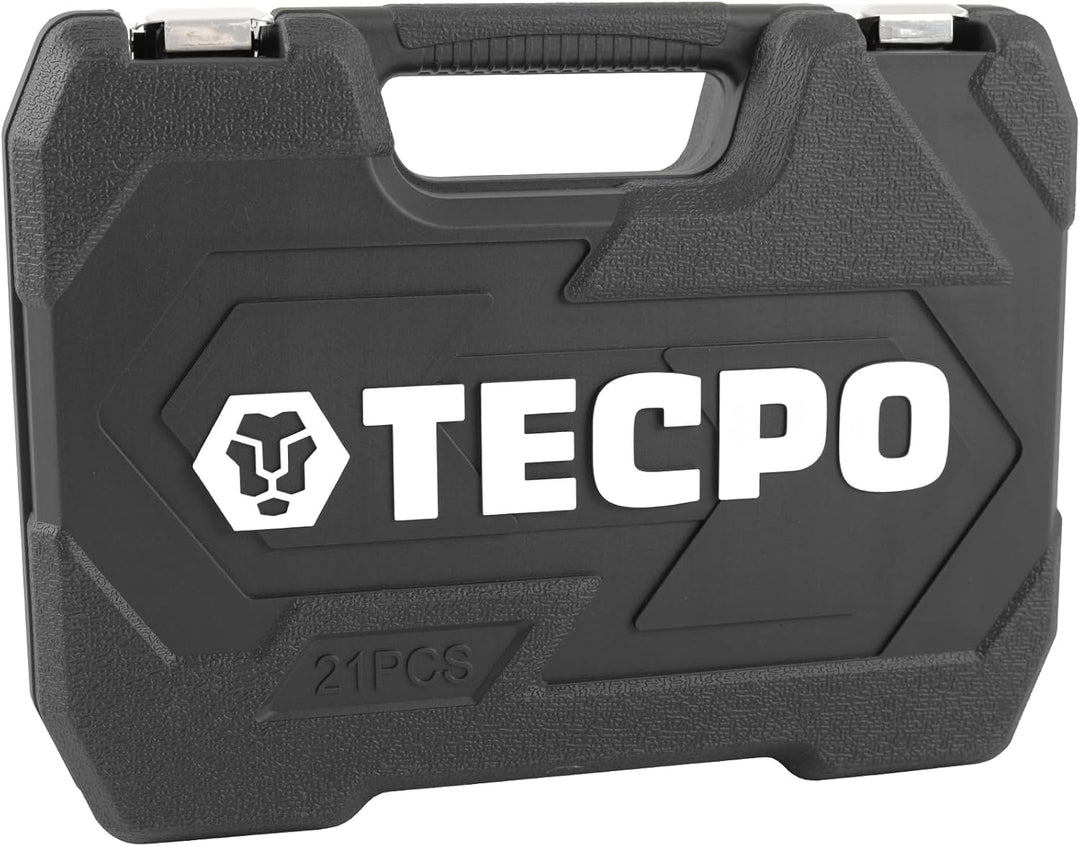 TECPO Steckschlüssel Satz Zwölfkant 1/2" Zoll SW 8-36 mm Vielzahn Nüsse KFZ Nuss