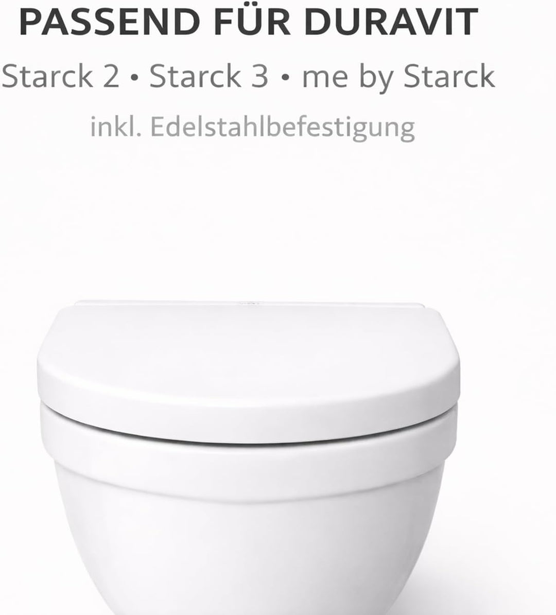 Bullseat® WC Sitz passend zu Duravit Starck 2/3 mit Absenkautomatik/Softclose, abnehmbar, Antibakter
