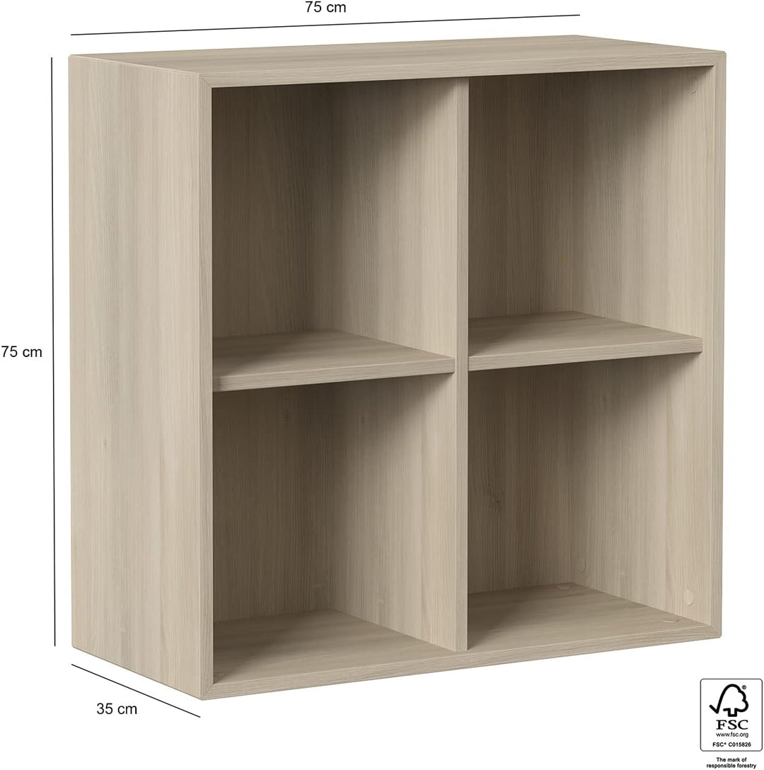 Iconico Home QBE, Wandwürfel mit 4 Fächern, Eingang, Wohnzimmer, Schlafzimmer, Jugendzimmer, Arbeits
