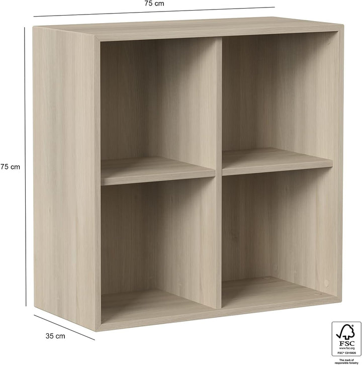 Iconico Home QBE, Wandwürfel mit 4 Fächern, Eingang, Wohnzimmer, Schlafzimmer, Jugendzimmer, Arbeits
