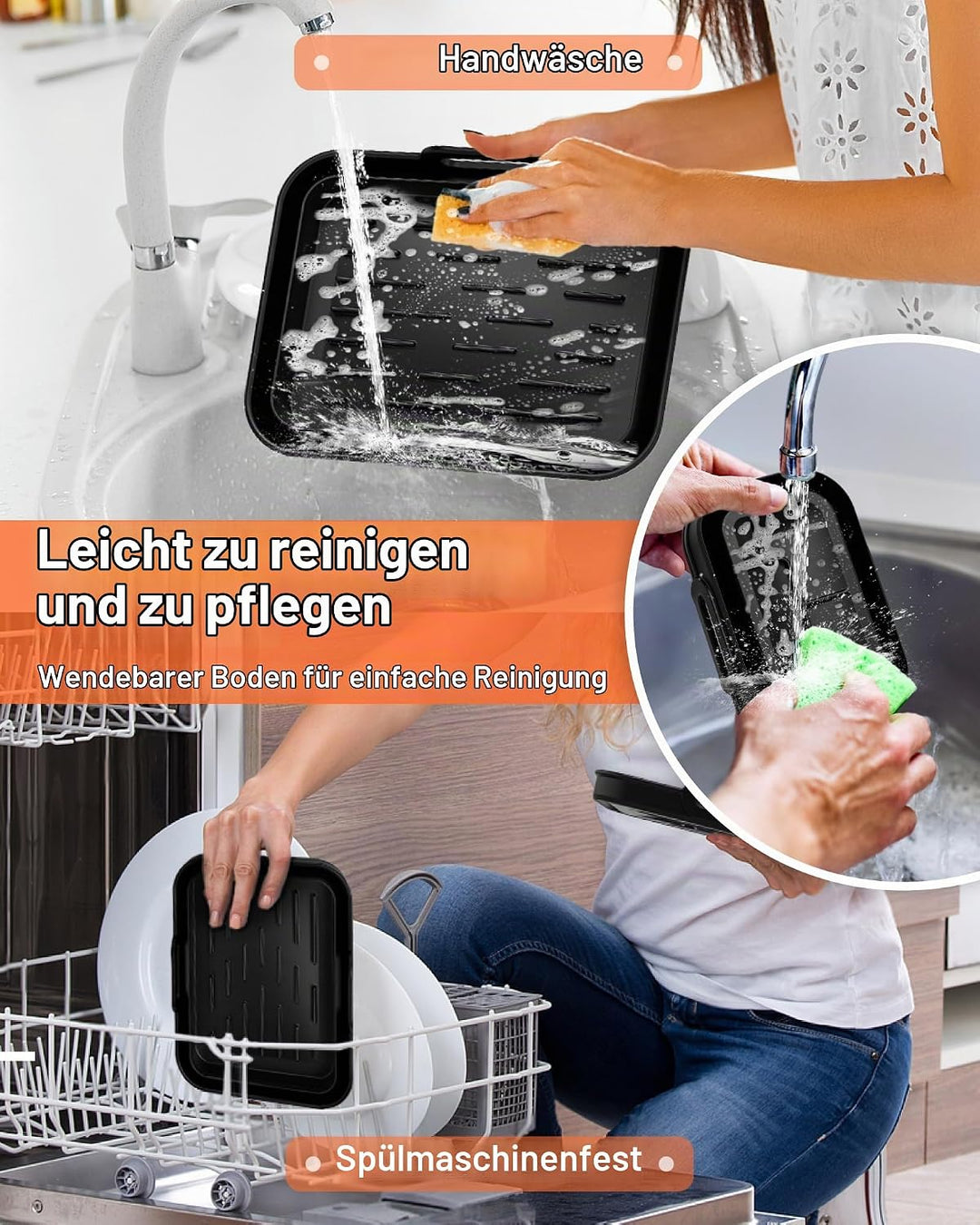 Silikonform Heissluftfritteuse, Airfryer Zubehör 4 Stück für Ninja AF400EU SL400EU AF451EU, COSORI,