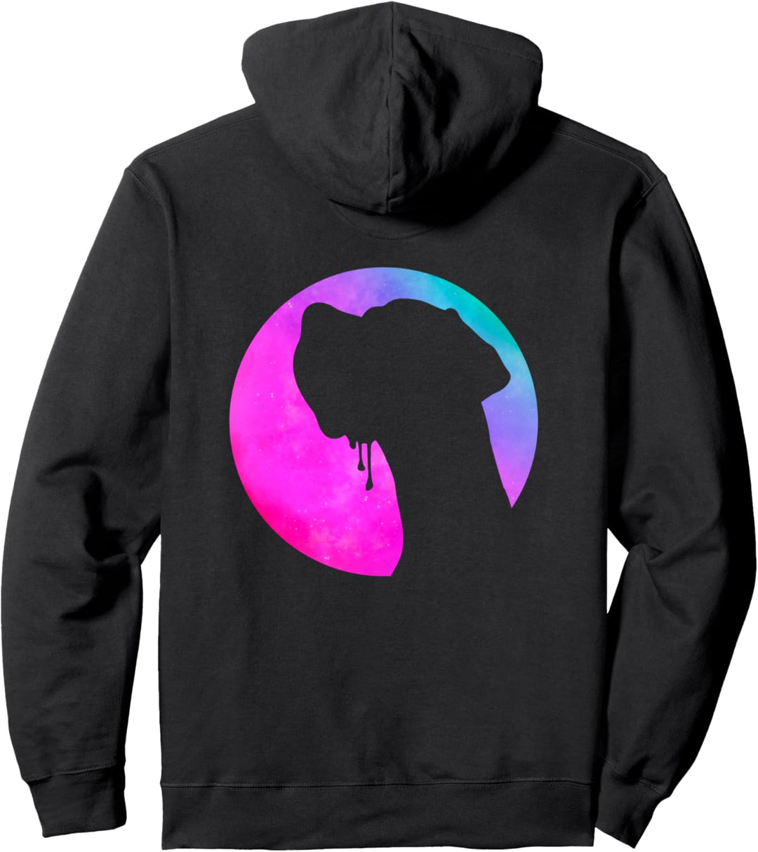 Deutsche Dogge Profil Sternenhimmel bunt Pullover Hoodie