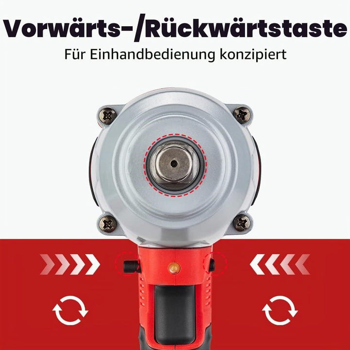 TEENO Akku Schlagschrauber,600Nm, 1x 4000mAh Batterie,Professional Akku-Schlagschrauber 1/2" Elektro