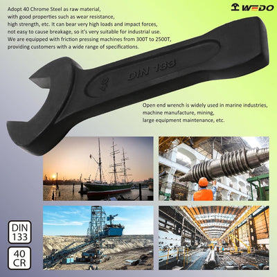 WEDO Jumbo Striking Open End Wrench, One-time Die Forged, Strong Torque, High Strength, 40 Chrome St