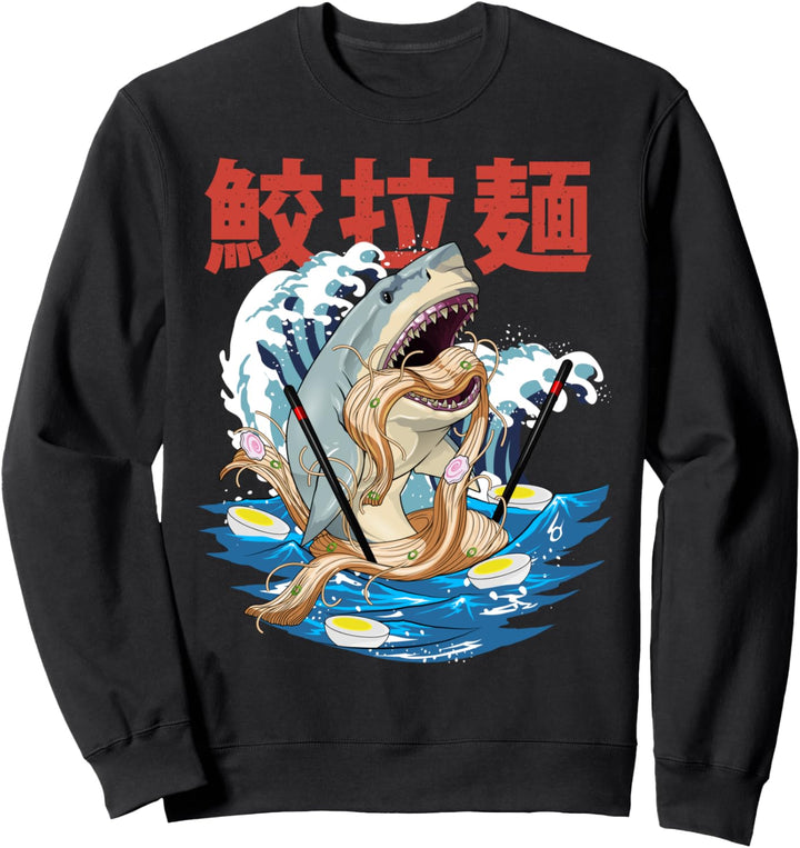 Ramen Miso Shark Kaiju Kanagawa Japanisches Essen Ästhetik Sweatshirt
