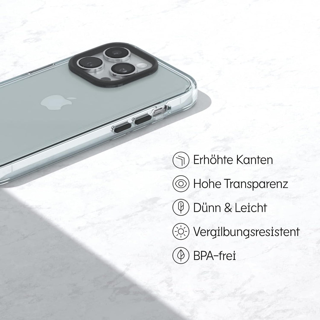 RhinoShield Crystal Clear Case kompatibel mit [iPhone 14 Pro] | Fortschrittliche Vergilbungsresisten