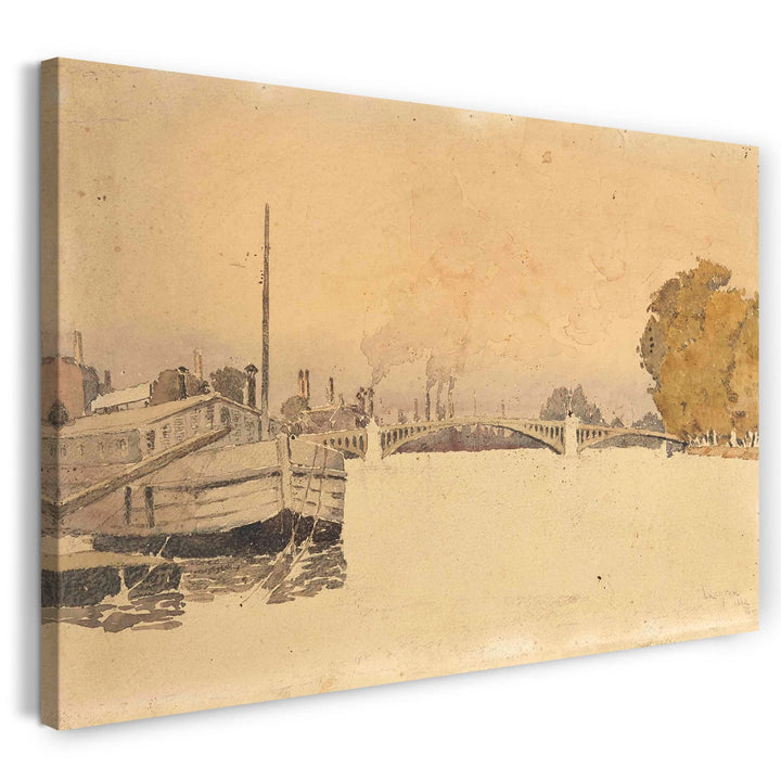 Printed Paintings Leinwand (80x60cm): Fernand Arvey Lungren - Paris, die Seine 80x60 cm, 80x60 cm