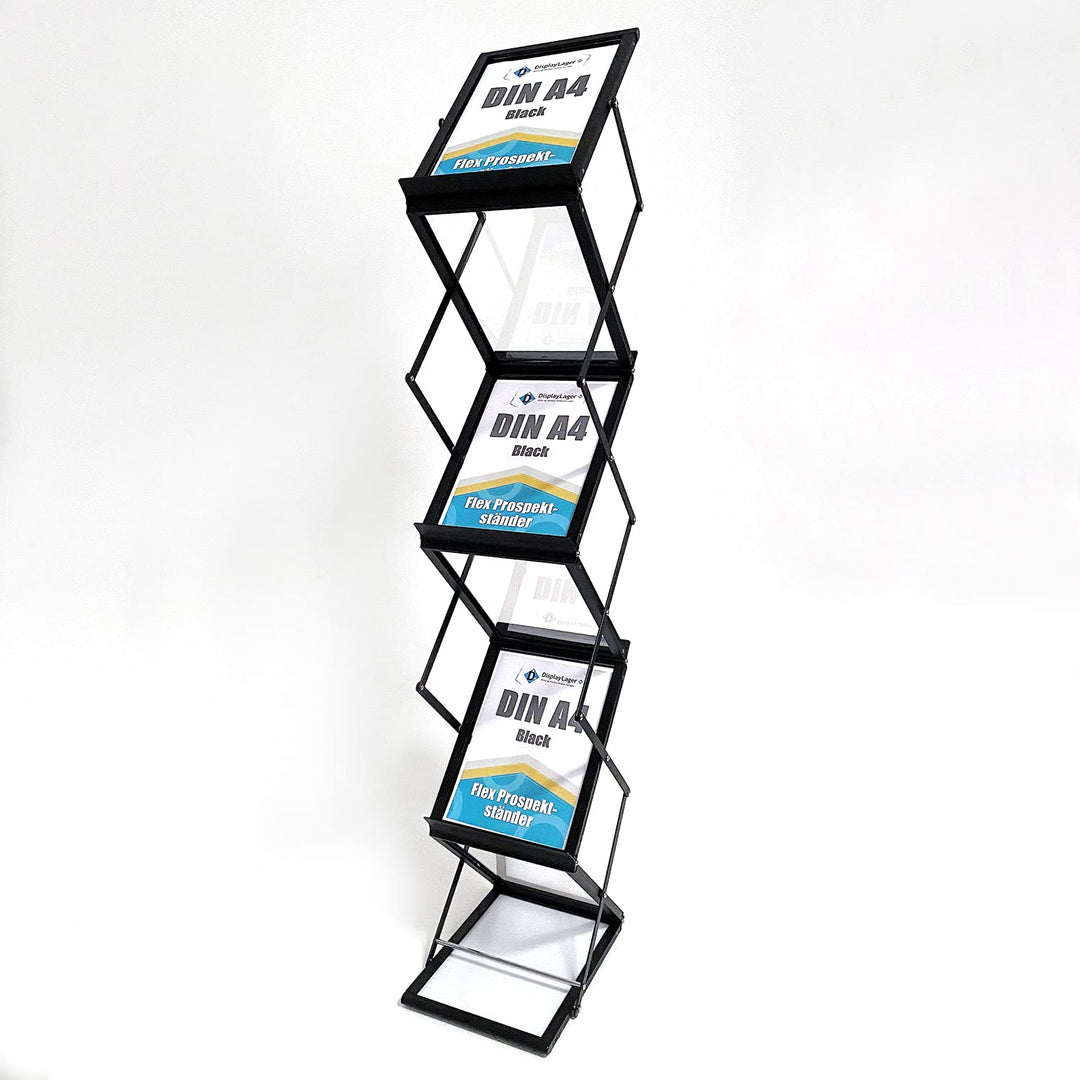 DisplayLager - Prospektständer, Faltbar Inkl. Tragekoffer aus Alu. Bodenprospektständer Hochformat F