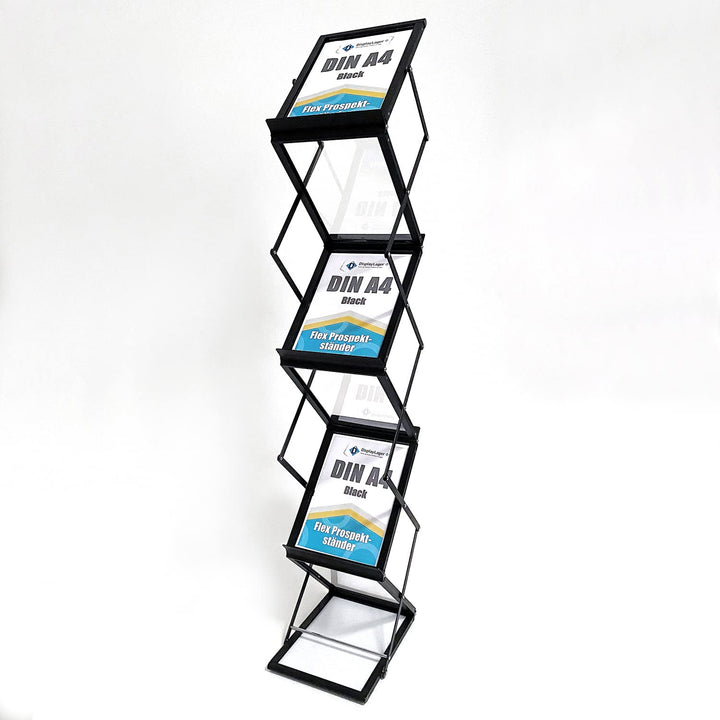 DisplayLager - Prospektständer, Faltbar Inkl. Tragekoffer aus Alu. Bodenprospektständer Hochformat F