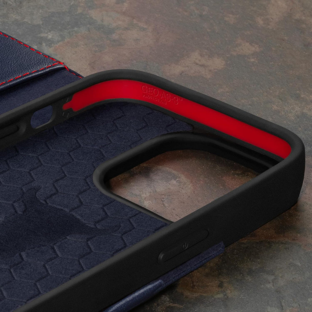 TORRO Hülle kompatibel mit iPhone 15 Pro Max – Premium Lederhülle mit Standfunktion und Kartenfächer