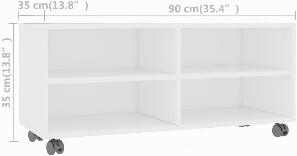 vidaXL TV Schrank mit Rollen Lowboard Fernsehtisch TV Möbel Board Tisch Fernsehschrank Sideboard HiF