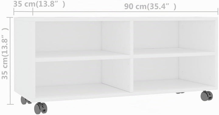 vidaXL TV Schrank mit Rollen Lowboard Fernsehtisch TV Möbel Board Tisch Fernsehschrank Sideboard HiF