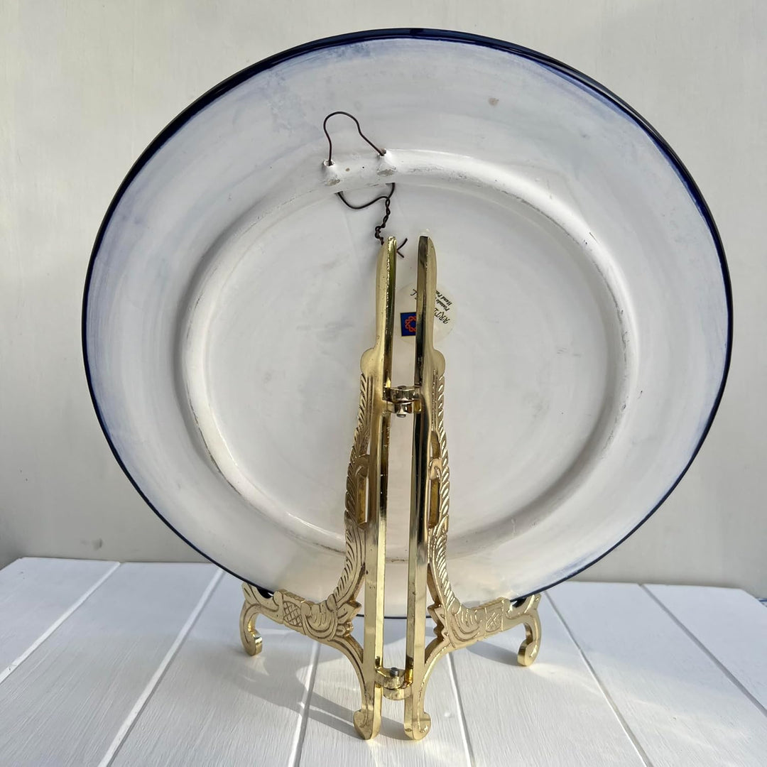 2 grosse Metall-Staffeleien, Messing-Finish, Tellerhalter, Präsentationsständer, Metallrahmenhalter