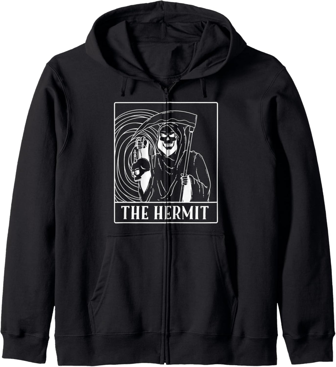 Grim Reaper The Hermit Occult Tarot Card Sweater Men Women Kapuzenjacke