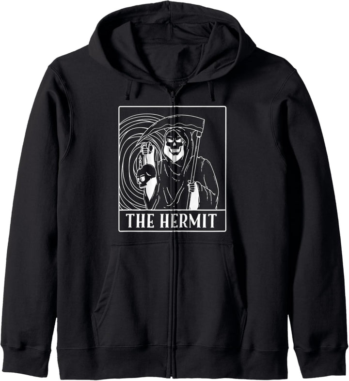Grim Reaper The Hermit Occult Tarot Card Sweater Men Women Kapuzenjacke