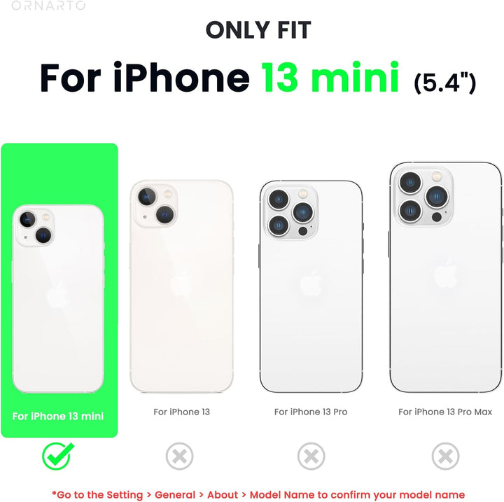 ORNARTO kompatibel mit iPhone 13 Mini 5,4 Silikon Case, Hülle Ultra Dünne Voller Schutz Flüssig Sili