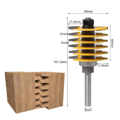 Verleimfräser, 1/2-Zoll Schaft Finger Joint Fräser, Fugenfräser Holzfräser Router Bit, für Dichtebre