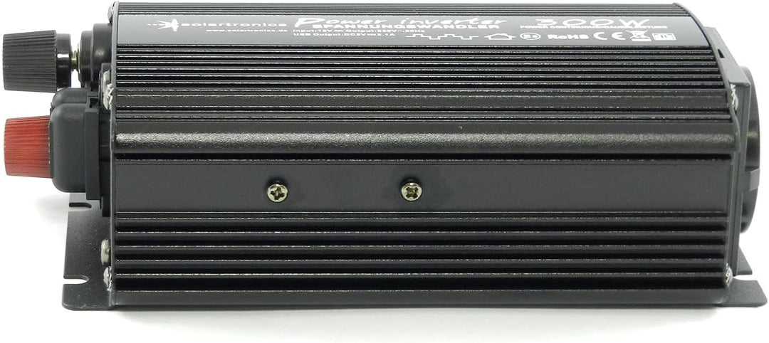 solartronics Spannungswandler Wechselrichter Intverter NM 300-5000 Watt 12V zu 230V schwarz USB Schu