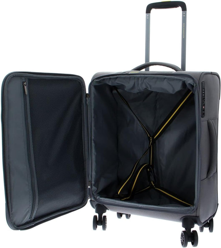 Mandarina Duck Unisex Smile & Go Trolley Cabin Steel P10jnv01 Gepäck- Koffer, Steel