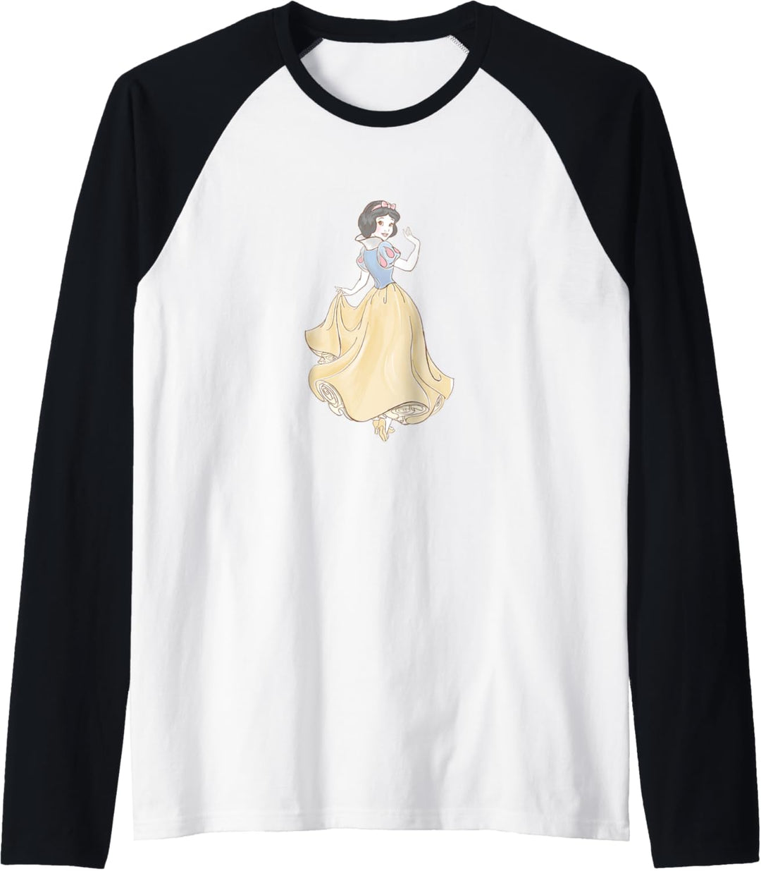 Disney Snow White Watercolor Portrait Raglan