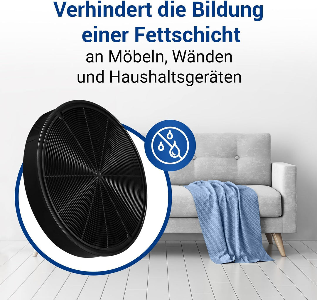 VIOKS 4x Filter Rund Aktivkohlefilter Dunstabzugshaube Ersatz für AEG Electrolux 902980046/4 9029793