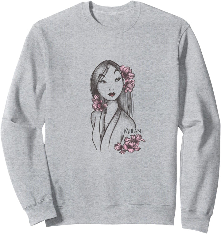 Disney Mulan Floral Sketch Portrait Sweatshirt