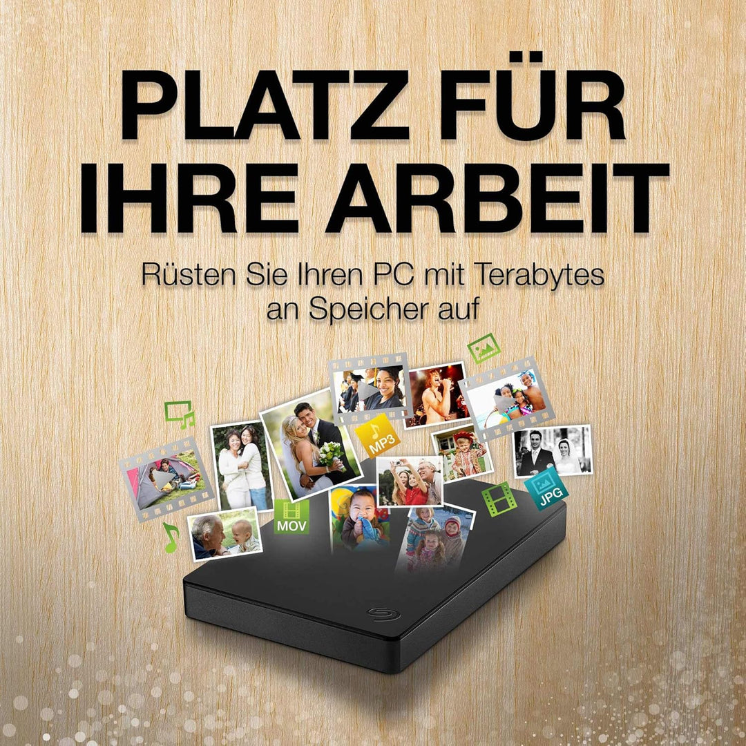 Jabra Evolve2 65 Wireless PC Headset & Seagate Portable Drive 1TB tragbare Externe Festplatte, 2.5 Z