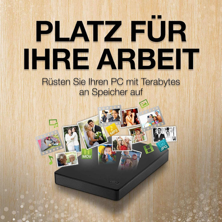 Jabra Evolve2 65 Wireless PC Headset & Seagate Portable Drive 1TB tragbare Externe Festplatte, 2.5 Z