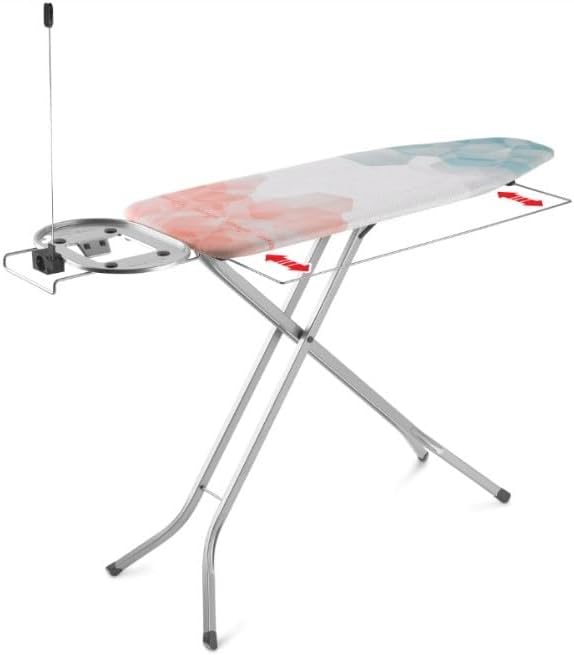 Vileda Bügelbrett Perfect 2 in 1 Plus, mittlere Oberfläche, 122 x 44 cm, bewegliche Bügeleisenablage